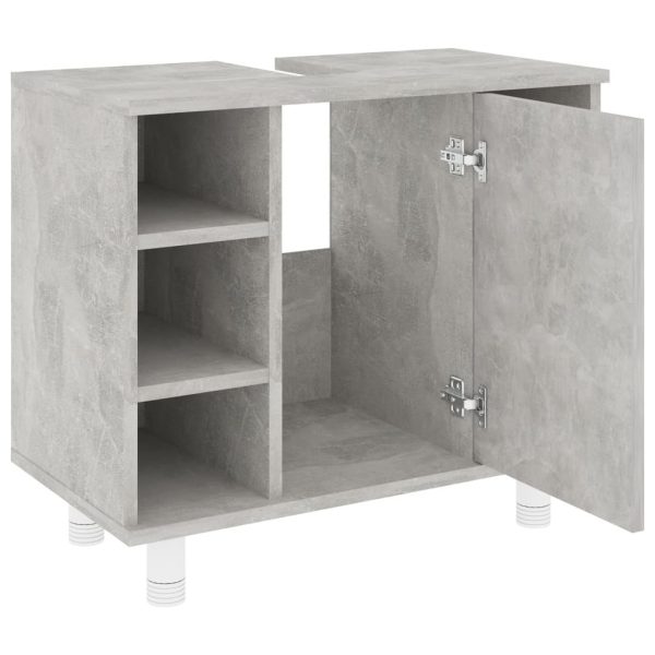 Bathroom Cabinet 60x32x53.5 cm Engineered Wood – Concrete Grey