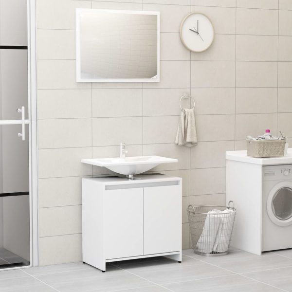 Bathroom Furniture Set Engineered Wood – White
