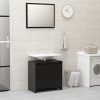 Bathroom Furniture Set Engineered Wood – High Gloss Black