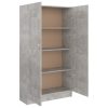 Book Cabinet Engineered Wood – 82.5×30.5×150 cm, Concrete Grey