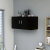 Wall Mounted Cabinet 80x39x40 cm Engineered Wood – Black