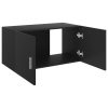 Wall Mounted Cabinet 80x39x40 cm Engineered Wood – Black