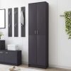 Hallway Wardrobe 55x25x189 cm Engineered Wood – Grey