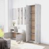 Hallway Wardrobe 55x25x189 cm Engineered Wood – Concrete Grey