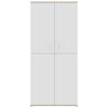 Shoe Cabinet 80x39x178 cm Engineered Wood – White and Sonoma Oak