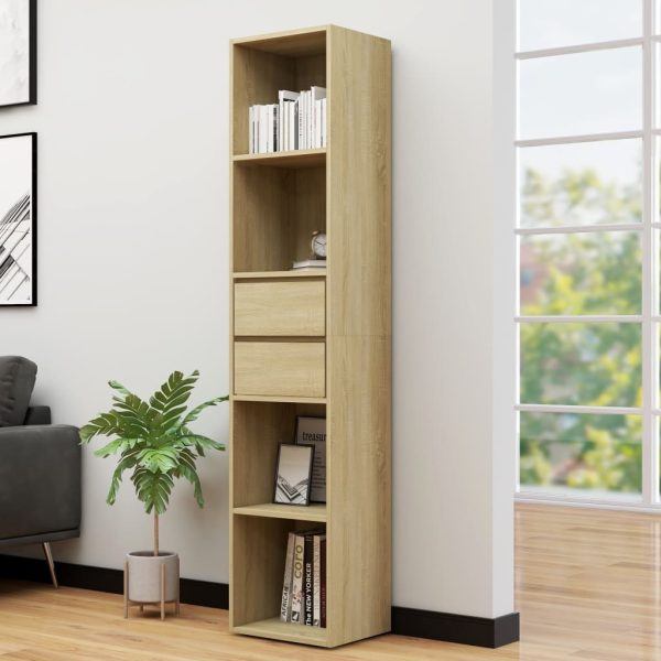 Book Cabinet 36x30x171 cm Engineered Wood – Sonoma oak