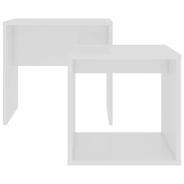 Coffee Table Set 48x30x45 cm Engineered Wood – White
