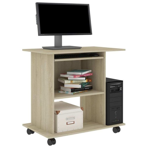 Computer Desk 80x50x75 cm Engineered Wood – Sonoma oak