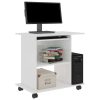 Computer Desk 80x50x75 cm Engineered Wood – High Gloss White