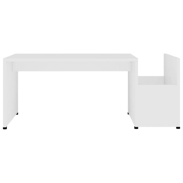 Coffee Table 90x45x35 cm Engineered Wood – White