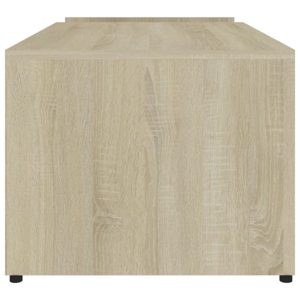 Coffee Table 90x45x35 cm Engineered Wood – White and Sonoma Oak