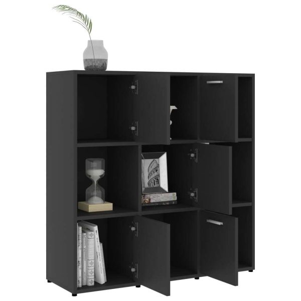 Book Cabinet 90x30x90 cm Engineered Wood – Grey