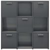 Book Cabinet 90x30x90 cm Engineered Wood – High Gloss Grey