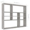 Wall Shelf 90x16x78 cm Engineered Wood – Concrete Grey