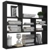 Wall Shelf 90x16x78 cm Engineered Wood – High Gloss Black