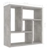 Wall Shelf 45.1x16x45.1 cm Engineered Wood – Concrete Grey
