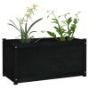 Garden Planter Black 100x50x50 cm Solid Pinewood