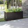 Garden Planter Black 150x50x70 cm Solid Pinewood