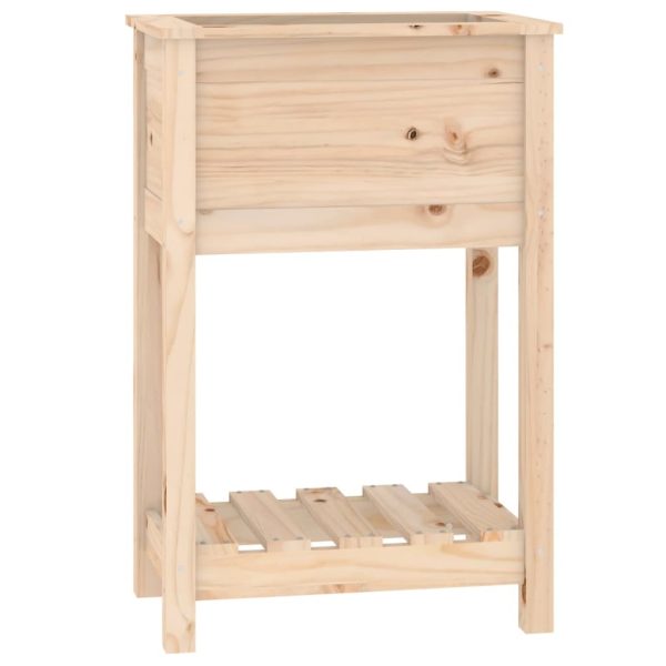 Planter with Shelf 54×34.5×81 cm Solid Wood Pine