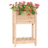 Planter with Shelf 54×34.5×81 cm Solid Wood Pine