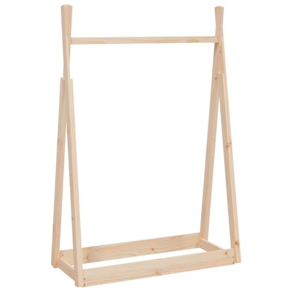 Clothes Rack 100x45x150 cm Solid Pine Wood – Brown