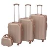 Four Piece Hardcase Trolley Set Champagne