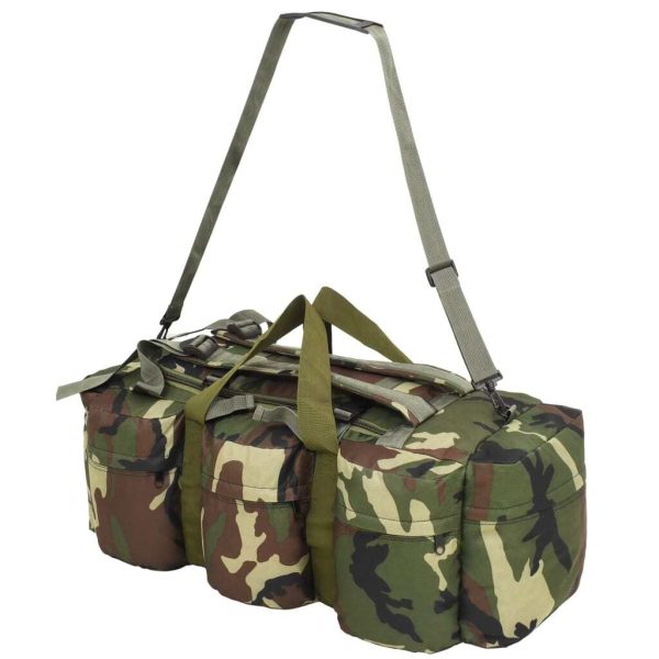 3-in-1 Army-Style Duffel Bag 120 L Camouflage