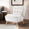 Accent Sofa Recliner Convertible Chair  Lazy Gaming Couch Lounge Cream