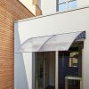 Window Door Awning Door Canopy Outdoor Patio Sun Shield DIY – 1.5×2 m, Clear and Grey