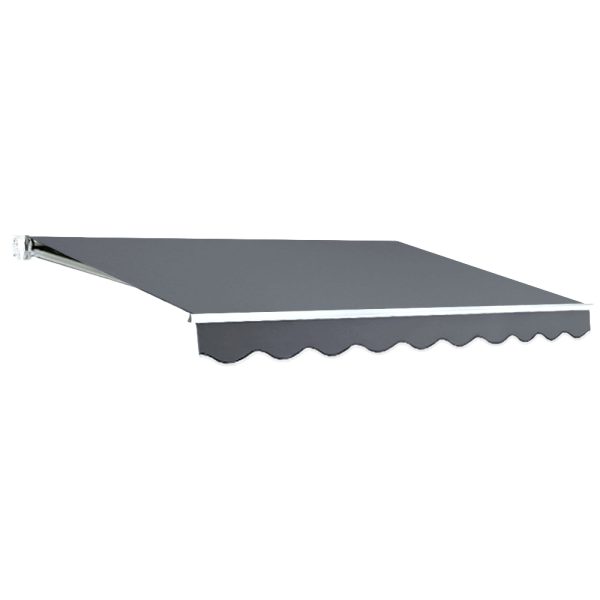 Folding Arm Awning Outdoor Awning Retractable Sunshade – 2.5×2 m, Grey