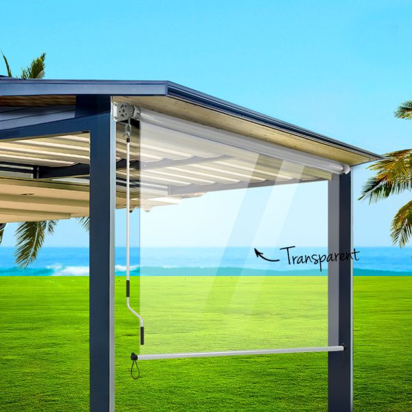 Outdoor Blind Roll Down Awning Canopy Shade Retractable Window