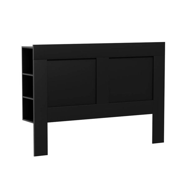Bed Frame Double Size Bed Head with Shelves Headboard Bedhead Base Black