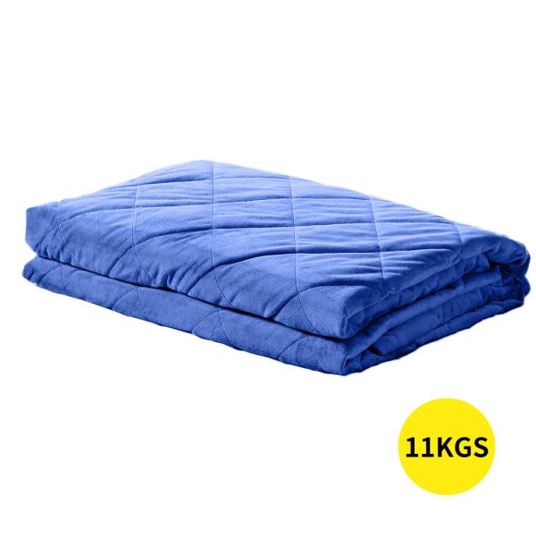 11KG Adults Size Anti Anxiety Weighted Blanket Gravity Blankets Blue