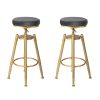 2x Bar Stools Kitchen Stool Chair Swivel Barstools Velvet Padded Seat