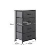 Storage Cabinet Tower Chest of Drawers Dresser Tallboy 4 Drawer Dark Grey