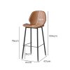 2x Bar Stool Barstools Counter Chair PU Padded Kitchen Pub Restaurant