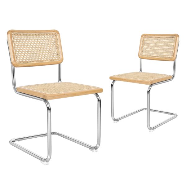 2x Dining Chairs Cesca Chair Replica Mid Century Modern Rattan Backrest