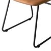 2x Dining Chairs Kitchen Table Chair Lounge Room Retro Padded Seat PU