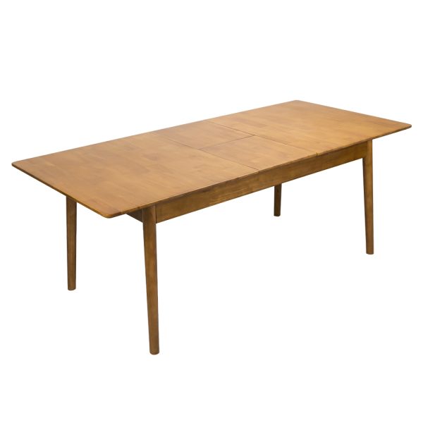Dining Table 1.6-2M Extendable Rubber Wood Frame Rectangle 8-10 Seater