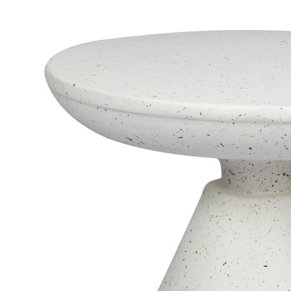 Side Table Terrazzo Coffee Tables Modern Hourglass Stool Stand Beige 51cm
