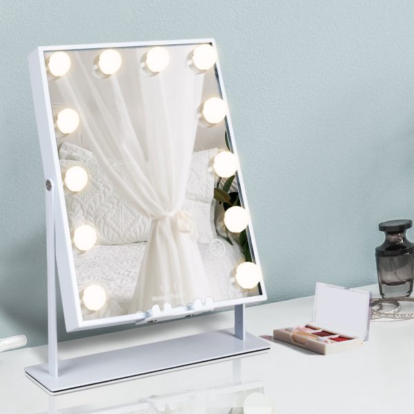 LED Makeup Vanity Mirror Lights Bluetooth Dimming Charging Hollywood Bulb Touch