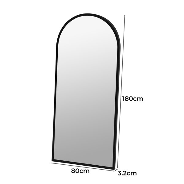 Large Full Length Floor Mirror Dressing Free Standing Framed Leaner Black
