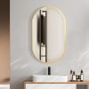 Wall Mirror Bathroom Decor Vanity Haning Makeup Mirrors Frame Gold Oval
