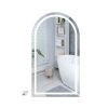 Arch Wall Mirror  LED Lighted Anti-fog Bathroom Mirrors Makeup 60x100cm