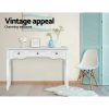 Console Table 3 Drawers White Hamptons
