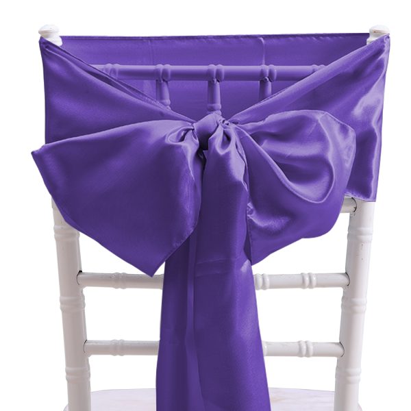 50x Satin Chair Sashes Cloth Cover Wedding Party Event Decoration Table Runner