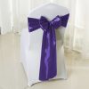 50x Satin Chair Sashes Cloth Cover Wedding Party Event Decoration Table Runner