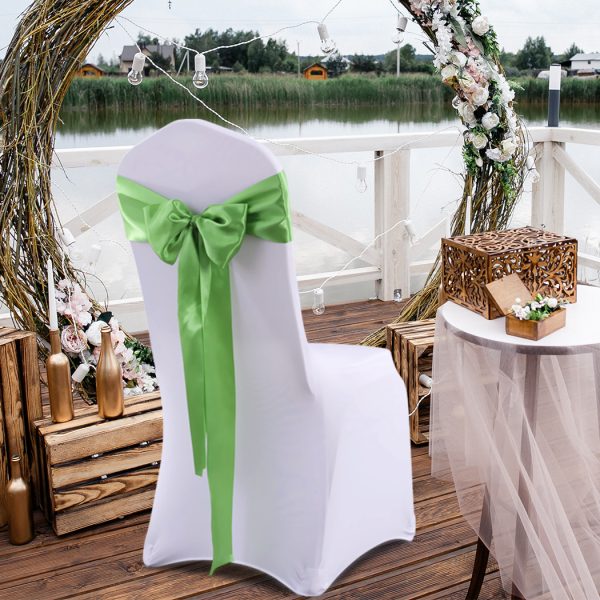 50x Satin Chair Sashes Cloth Cover Wedding Party Event Decoration Table Runner