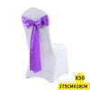 50x Satin Chair Sashes Cloth Cover Wedding Party Event Decoration Table Runner