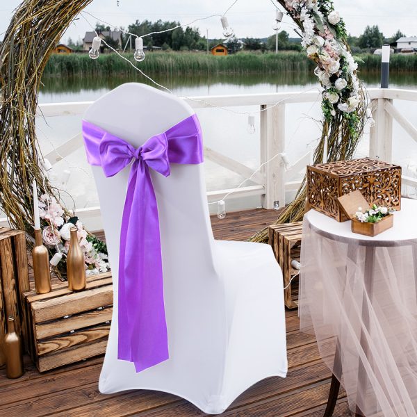 50x Satin Chair Sashes Cloth Cover Wedding Party Event Decoration Table Runner